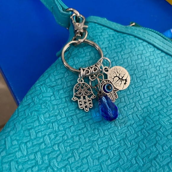 Set Of 4 Hamsa Keyring/Purse attachment - Picture 3 of 3